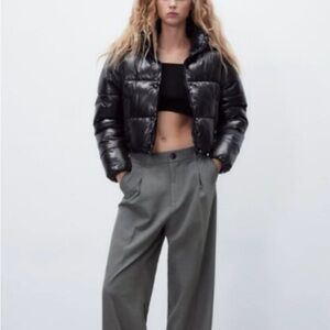 Zara Cropped Puffer Jacket